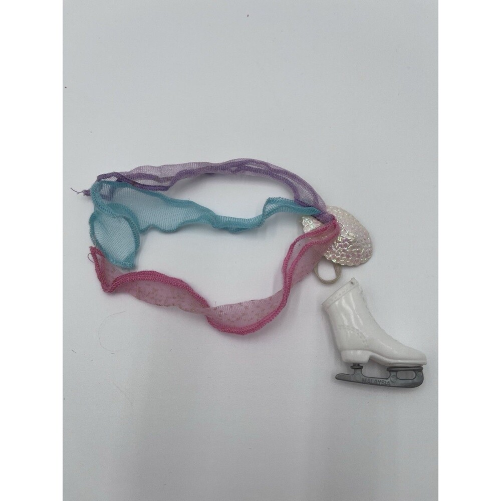 Vtg 1989 Ice Capades Barbie Hair Hat Cap & Single Skate Lot Replacement